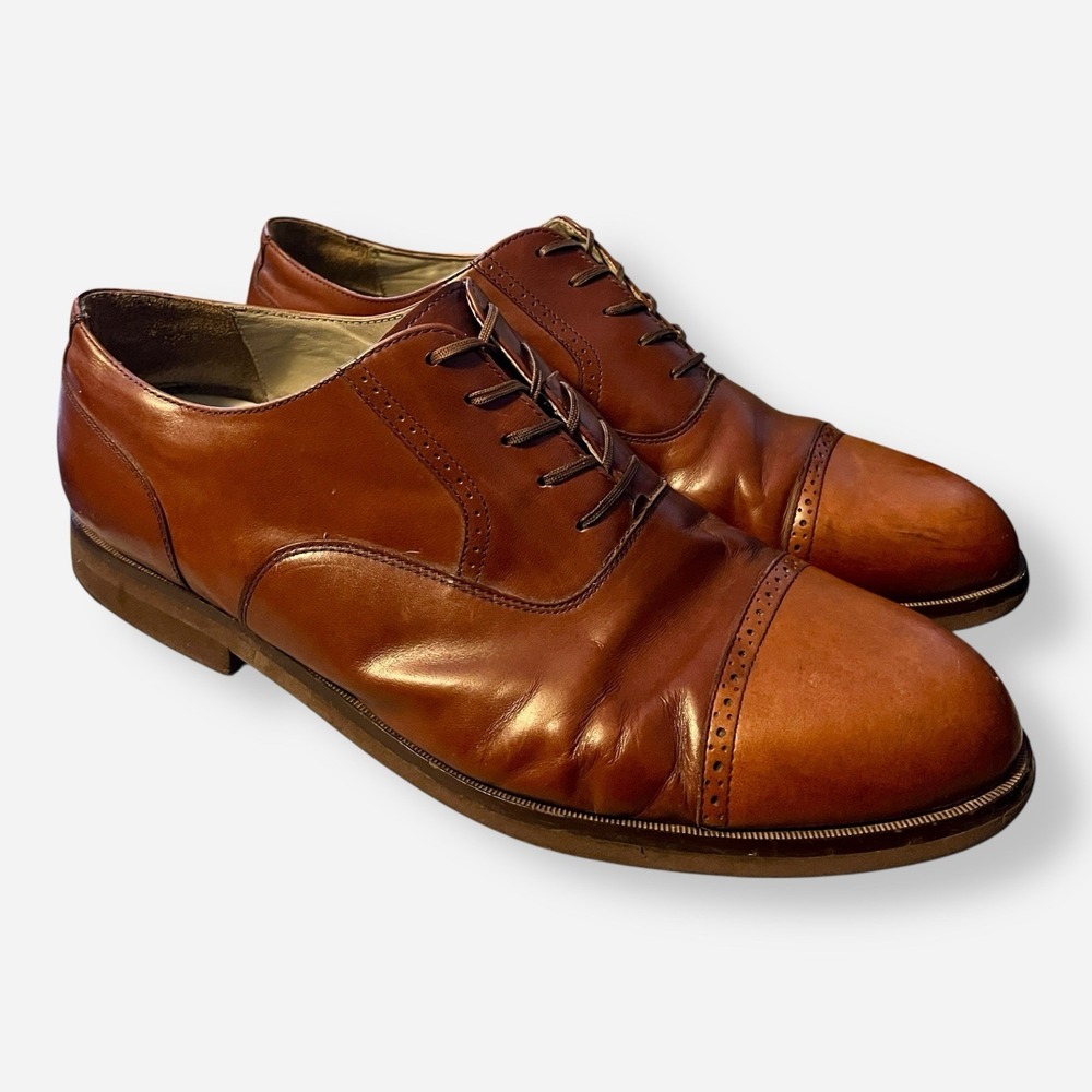 DresSports Rockport Cap Toe Oxfords Vibram Men's Shoes Sz 12 W Brown